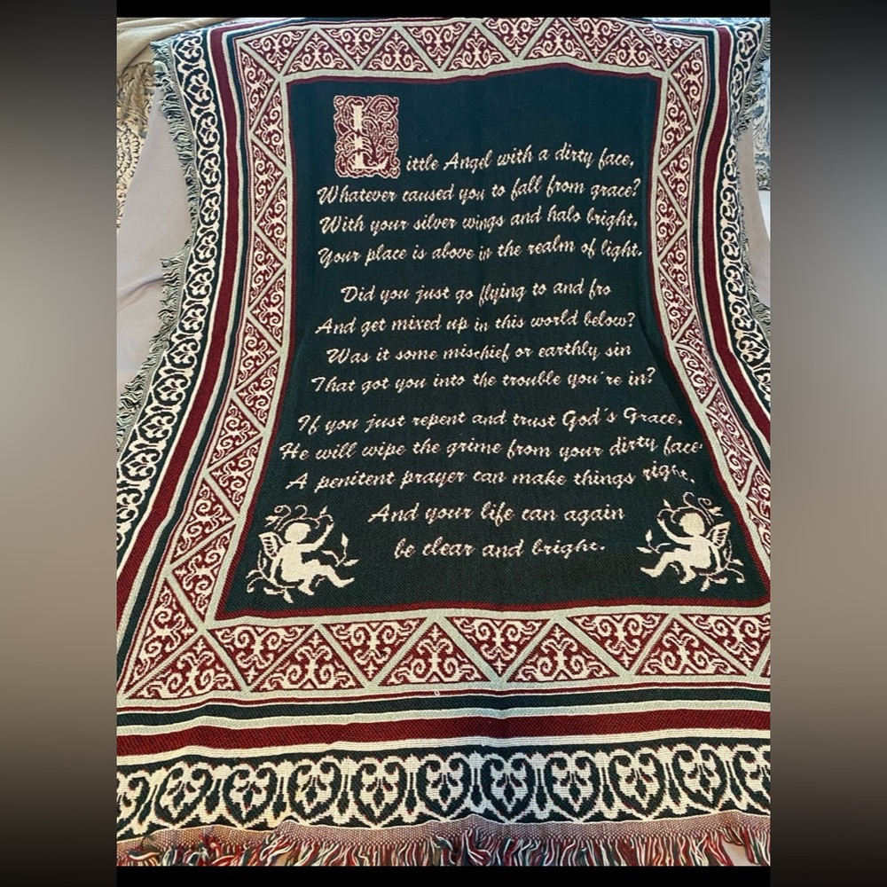 Vintage 90s Goodwin Weavers Holiday Blanket NEW